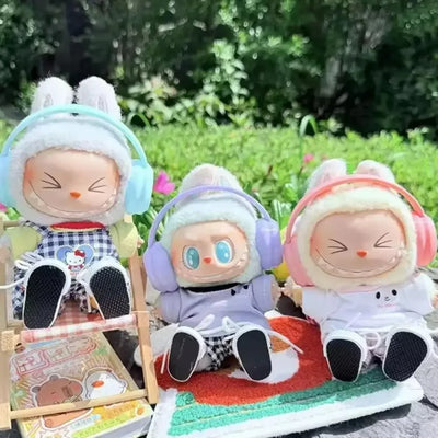 Labubu Mini Colorful Earphone Accessories 15cm 17cm Labubu V1 V2 V3 Doll Accessories