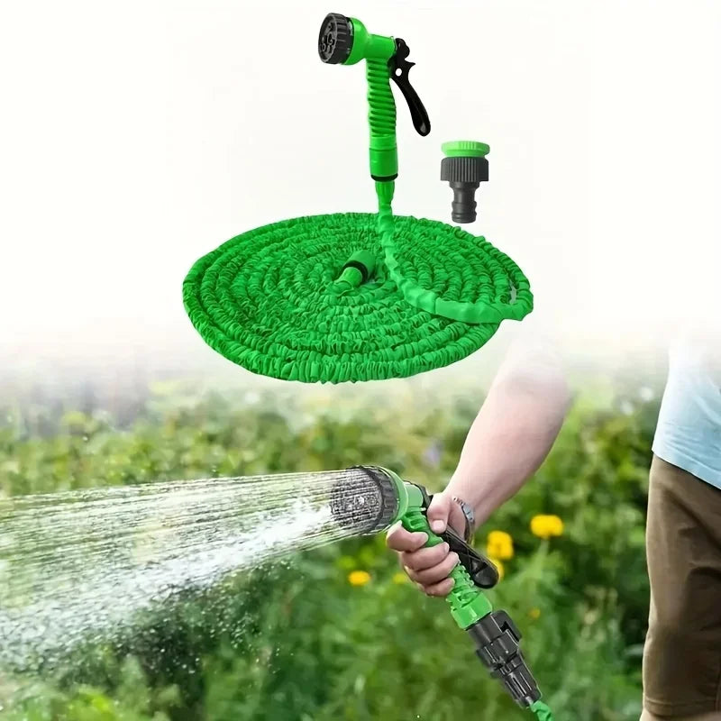 100ft Magic Expandable Garden Hose with Washing Spray Gun - Flexible, Durable ABS Material, Easy to Unwind & Store, Ideal