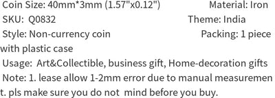 The Legend of Ganesha Collectible Souvenir Coin Basso-Relievo Silvery Plated Coin Hinduism Commemorative Coin