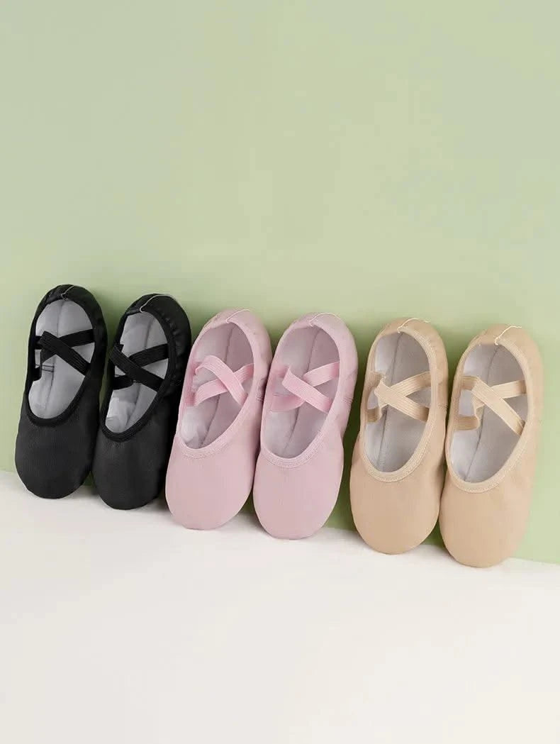 PU Ballet Shoes for Toddler Girls Children Dance Shoe Leather Ballet Flats Kids Soft Sole Gymnastics Shoes Dancing Slippers