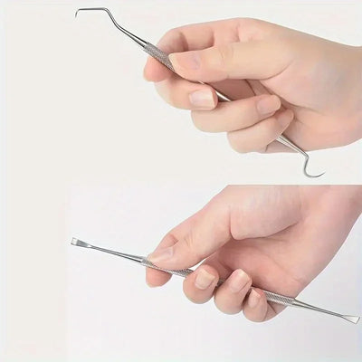 Tooth Cleaning Kit, Including Case, Tongue Scraper, Tweezers Scrapers Debris Removers,Toothpick Tools, Featuring Non-Slip Handle