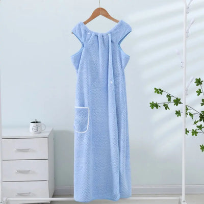 Bath Towel Household Women Wearable Wrap Adults Absorb Water Polyester Dry Hair Skirt Long Style Bathroom Washable Bathrobe