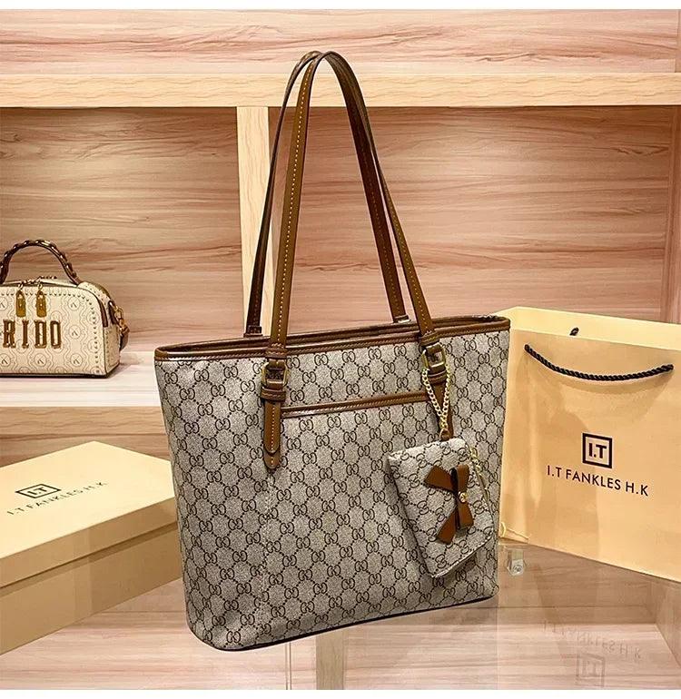 Brand handbag for women 2025 new spring/summer high-end texture retro designer single shoulder crossbody bag with large