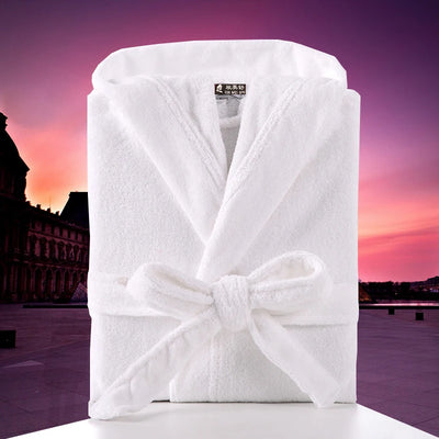 Hooded Bathrobe Men 100% Cotton Long Terry Towel Big and Tall Towel Bathrobe Male Terry Cloth Bath Robe Sleeping Dressing Gown