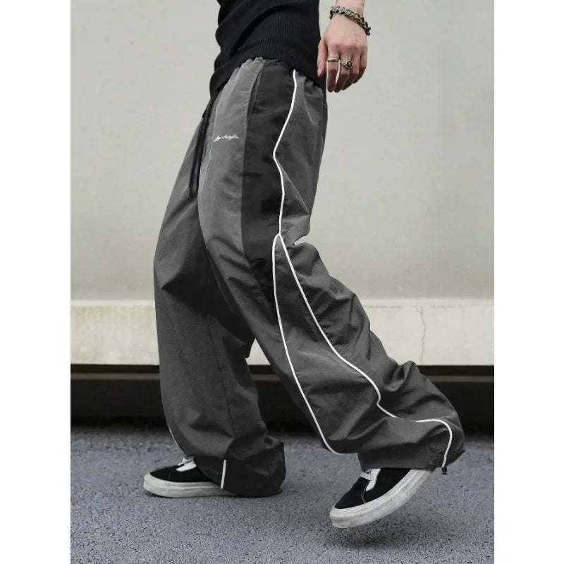 Men Casual Joggers Pants Fashion Streetwear Oversized Sports Wide Leg Pants Hip Hop Y2k Sweatpants High Waist Baggy Trousers