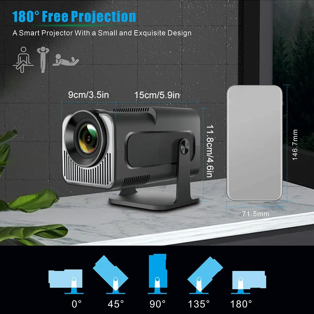 4K Smart HD Projector Portatil Home Theater Cinema Phone Mini Games Movie Proyector 1280x720P Android Wifi LED Video Projector