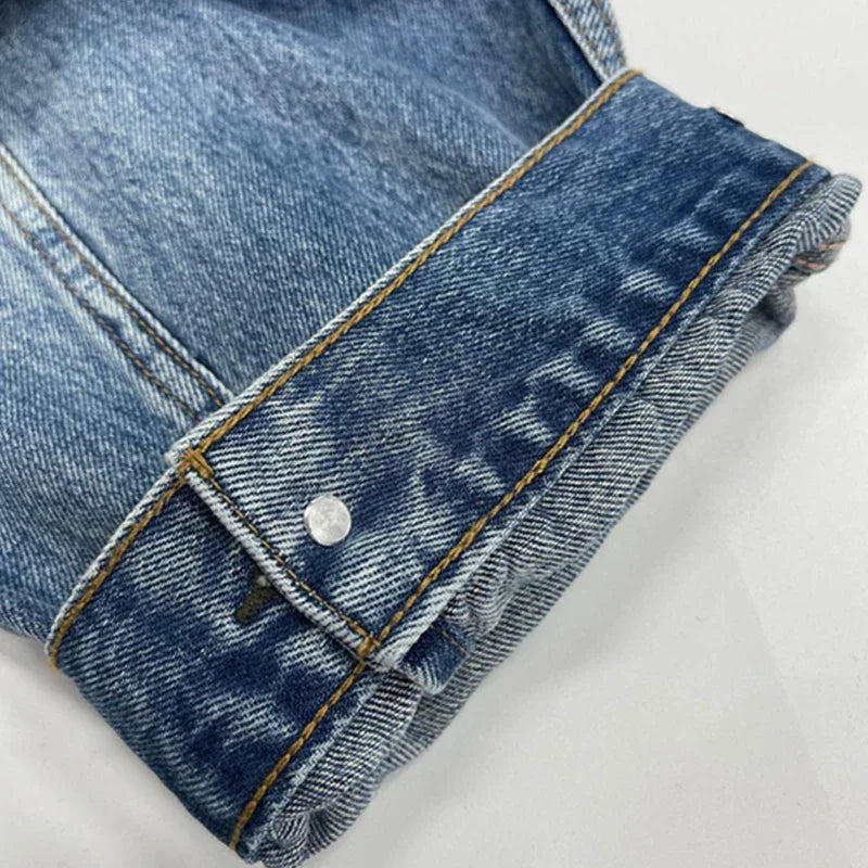 Dave&Di 2025 Minimalist Women's Denim Jacket Retro Washed Boyfriend Style Loose Bomber Jacket For Ladies