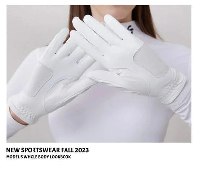 Golfist 1 Pair Golf Gloves For Women Left Hand Right Hand Gloves Ladies Breathable Soft Leather Mittens Anti Slip Sports Aids