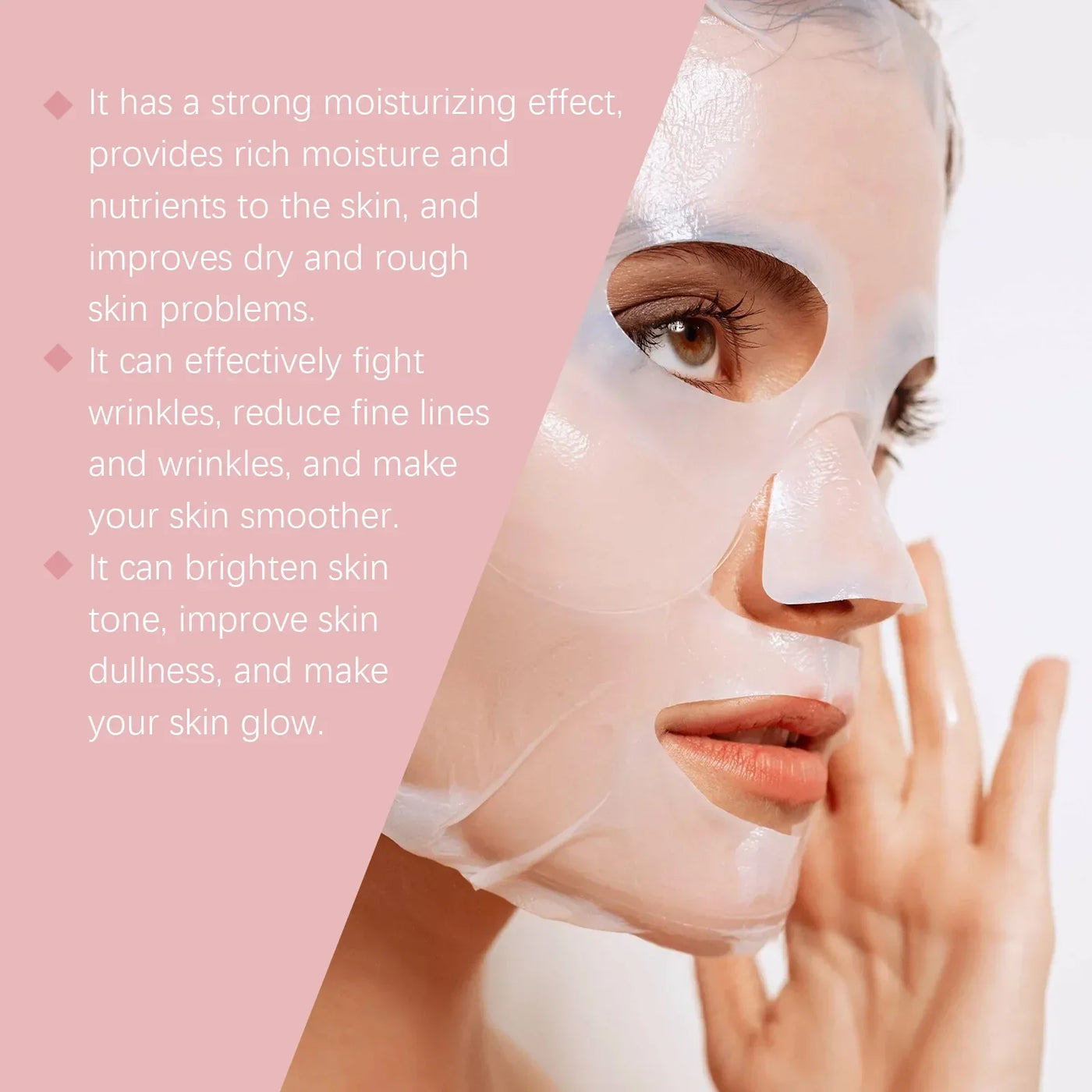 Collagen Face Mask Anti Aging Firming Moisturizing Refreshing Shrink Pore Brightening Overnight Mask Hyaluronic Acid Facial Mask