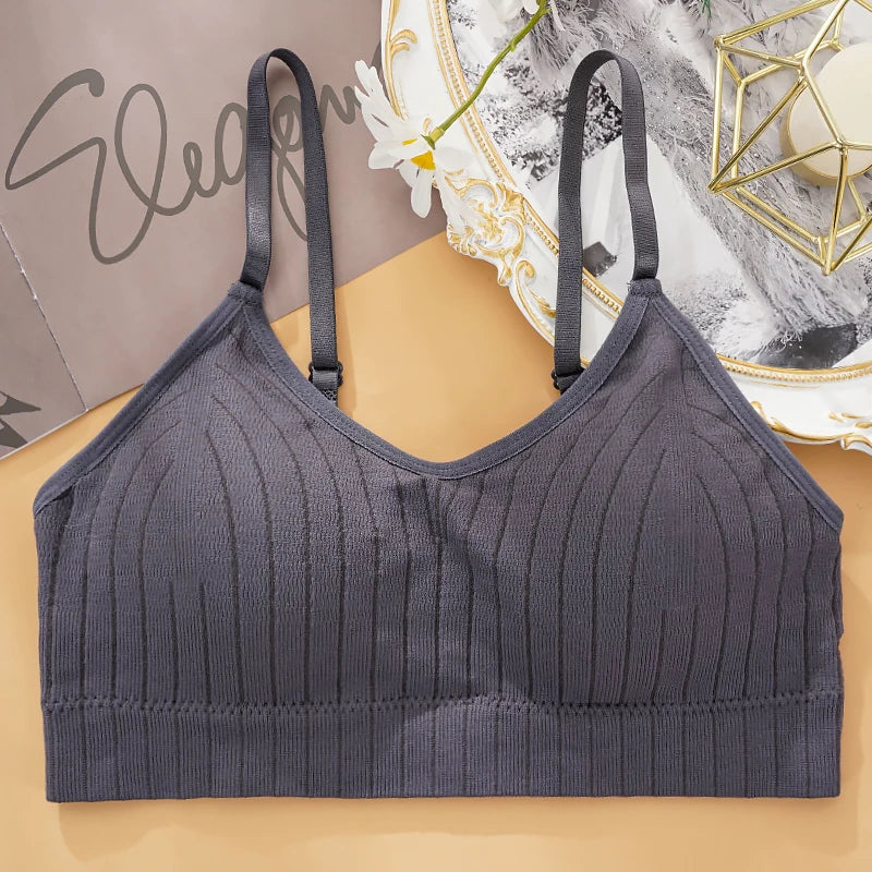 Women Seamless Sports Crop Top Sexy Bra Female Bralette Sleeveless Camis Crochet Tank Underwear Summer Lingerie Tube Tops