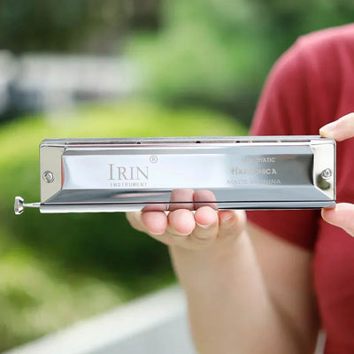 IRIN Harmonica 12/16-Hole 48/64-Note Chromatic Harmonica Semitones Mouth Organ Professional Harmonica Woodwind Instrument