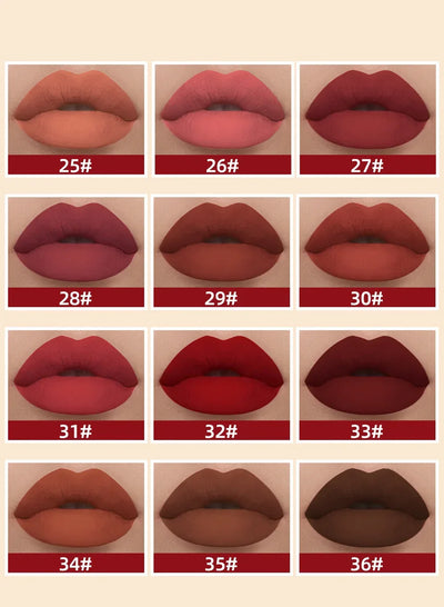 Luxury Matte Lip Gloss Set 12 Waterproof Shades Non Sticky Long Lasting Lipstick Kit For Daily Party Makeup