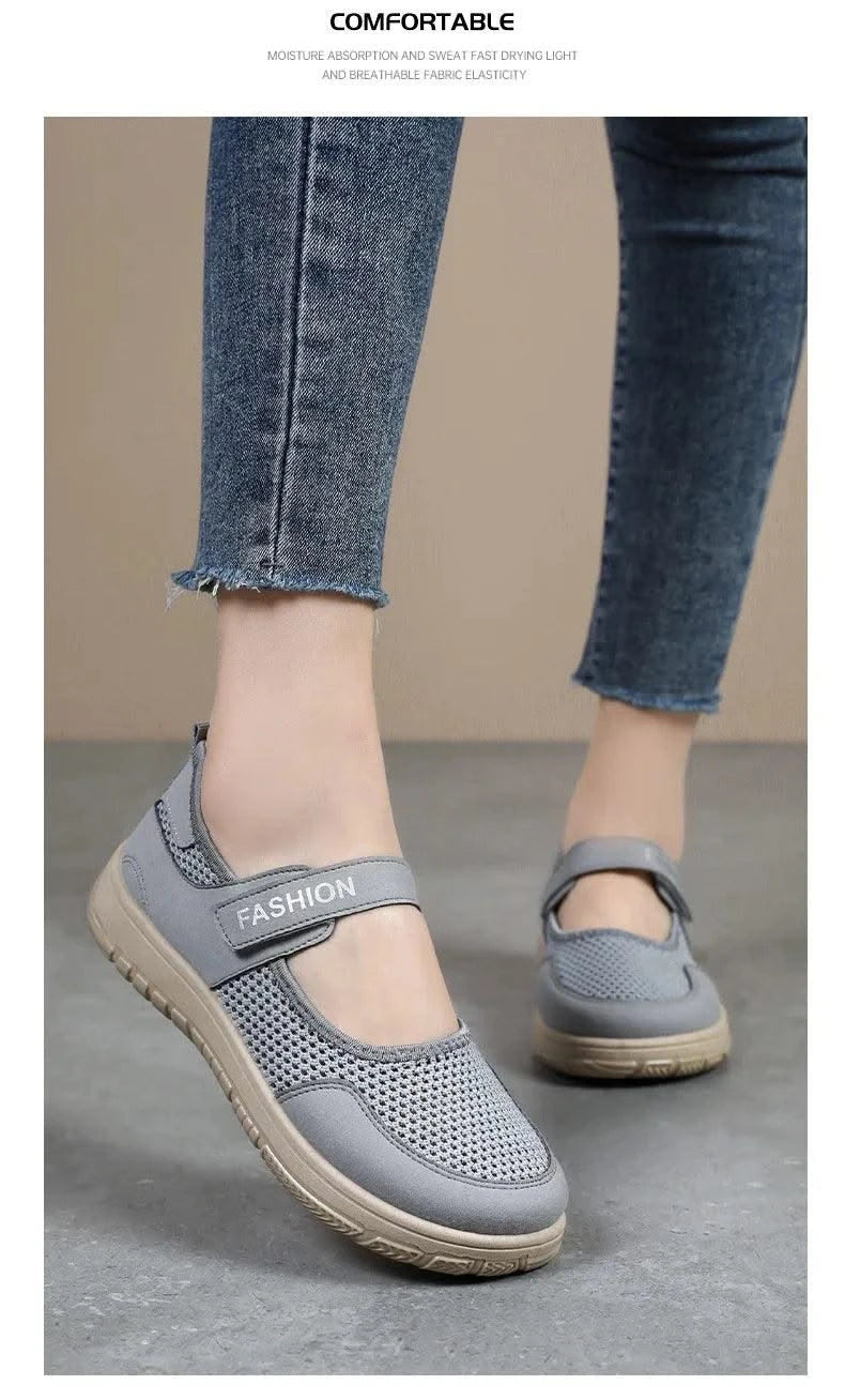 Women's Plus Size Wide Width Sandals Soft Sole Comfortable Mom Shoes Breathable Fabric Spring No Slip Chubby Feet Casual Walking