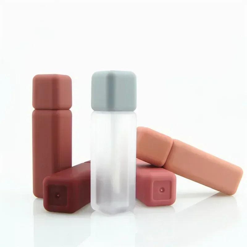 10-50pcs empty 5ml lip gloss tube color bottle rubbery paint frosted tint cosmetic container high-end lipstick packaging