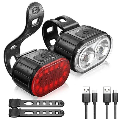 Bicycle TailLamp Headlight Waterproof Bike LED Warning Light Mountain Bike Luminous lamp Night Riding Equipment Bike Lights
