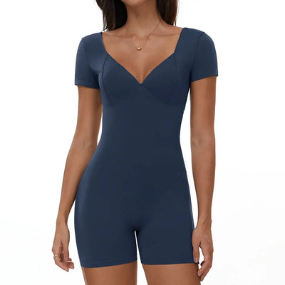 Summer Scrunch Butt Workout Jumpsuit Sports Overalls Quick Dry Yoga Clothing Workout Bodysuits  Slim Fit Sports Yoga Set Women