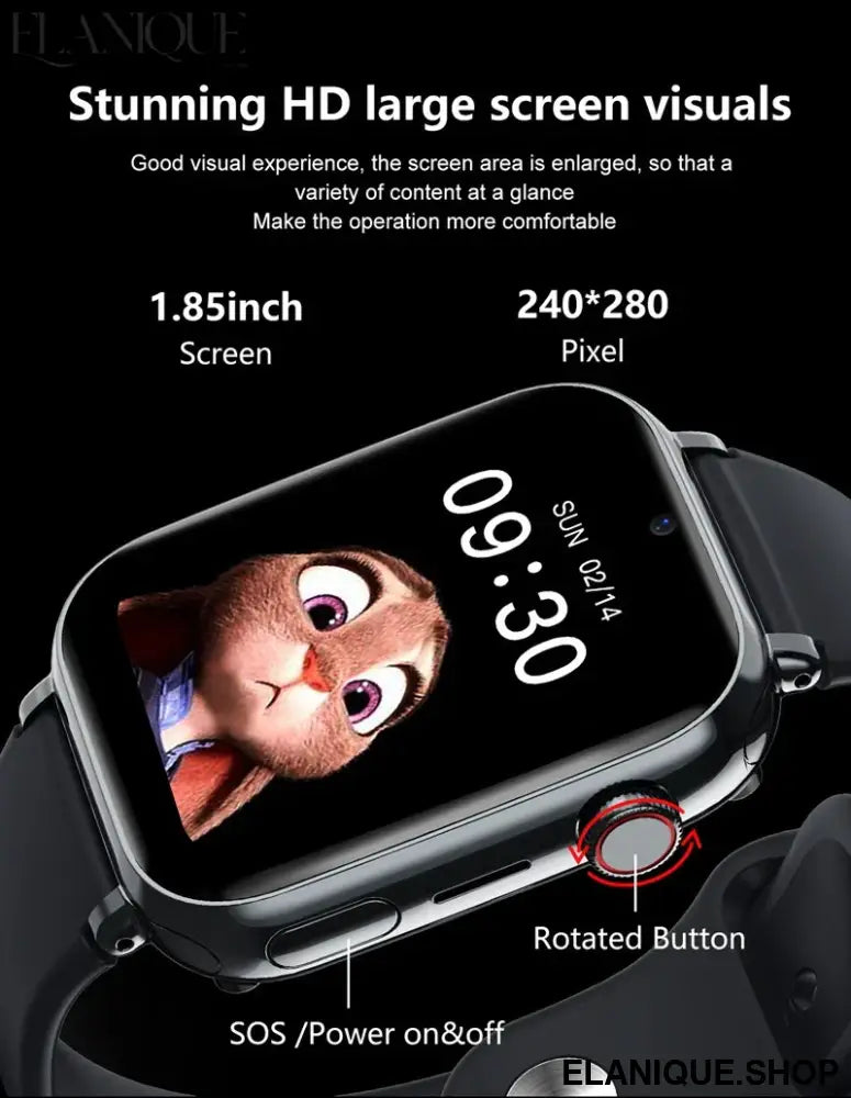 Lenovo 4G Kids Smart Watch – SIM Card, GPS, HD Camera & SOS | IP67 Waterproof