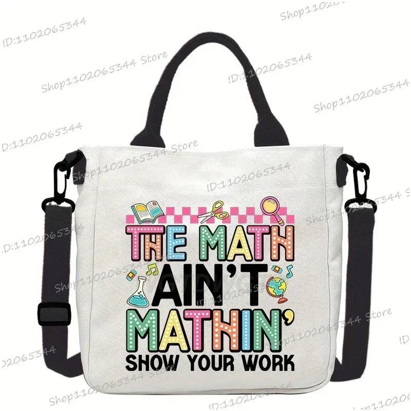 New designer school handbag funny back to print crossbody bag for girls boys fashion teacher gifts canvas shoulder bags