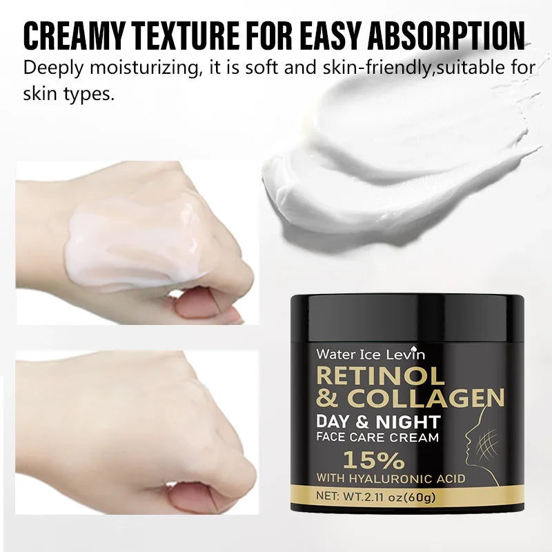 Retinol Cream, Retinol Collagen Cream, Vitamin C Moisturizer, Retinol Moisturizer, Suitable for Sensitive Facial Skin