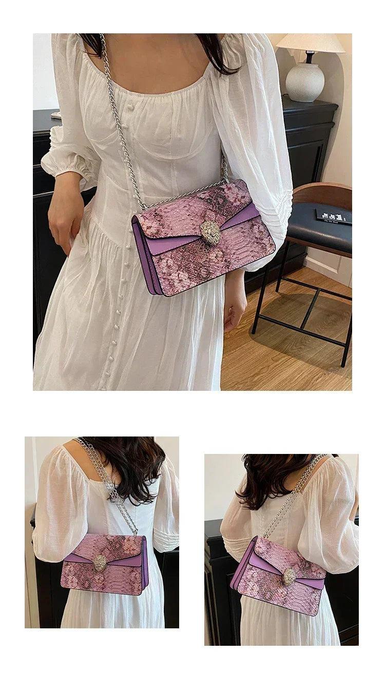 Designer messenger bag for women high-quality leather elegant shoulder classic handbag fashionable