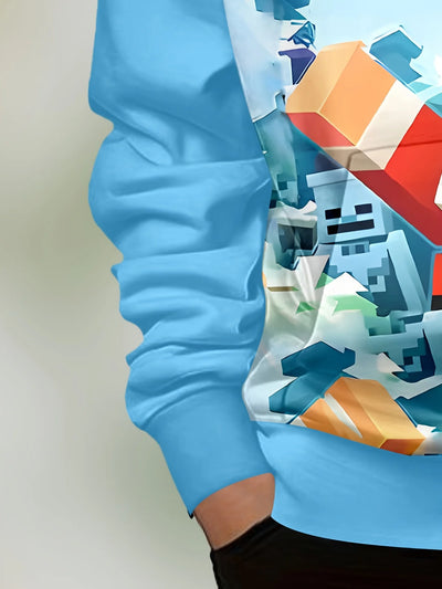 【Christmas Party Kids Wear】New Autumn Winter Children's Hooded Sweatshirt with Merry Christmas Print, for Sports and Daily Wear