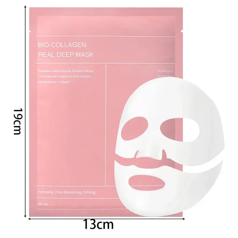 Bio-Collagen Face Mask Deep Moisturizing Overnight Mask Collagen Protein Hydrogel Soft Gel Mask Brightening Firming Skin Care