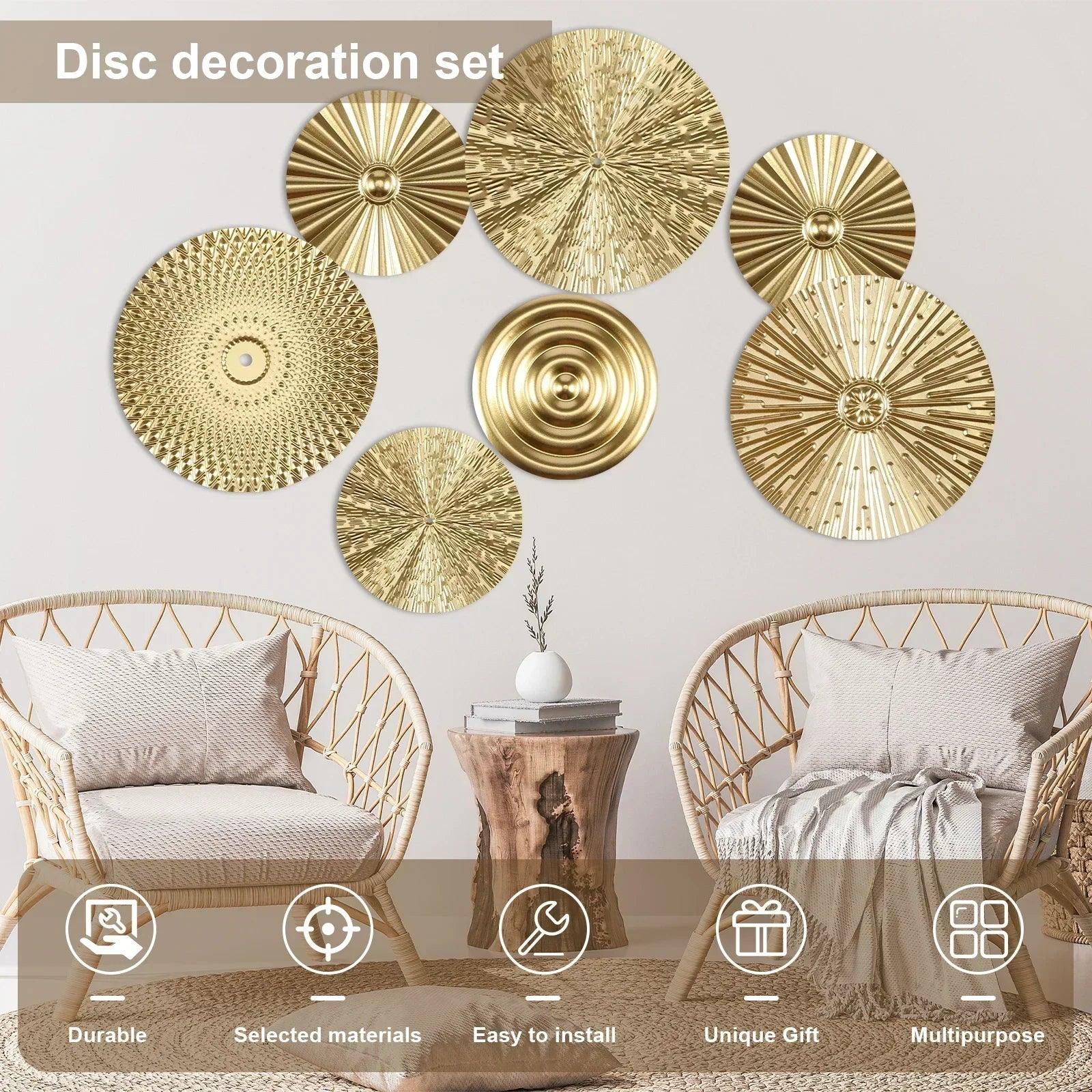 Gold wall decor metal art minimalist decoration hangable home exquisite hanging