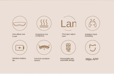 Multi Functional Smart Cervical Stretching Hot Compress Pillow for Neck Protection Kneading & Massage Pillow for Neck & Waist