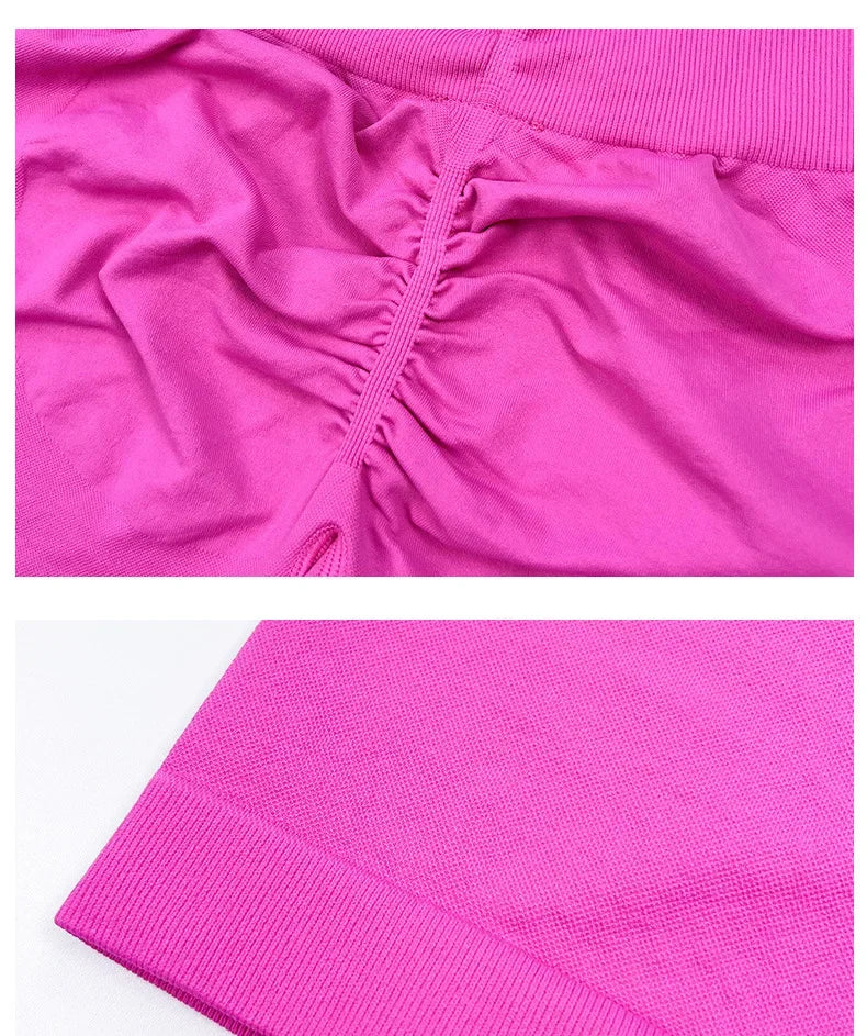 Seamless Scrunch Running Sport Shorts Women
