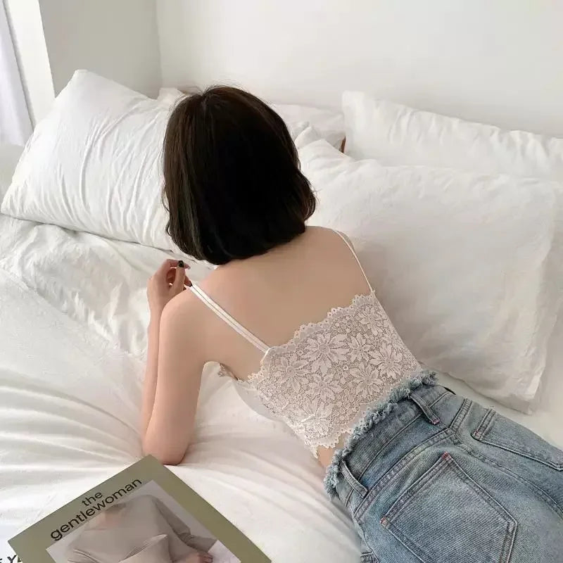 Women's Lace Bra Wireless Push