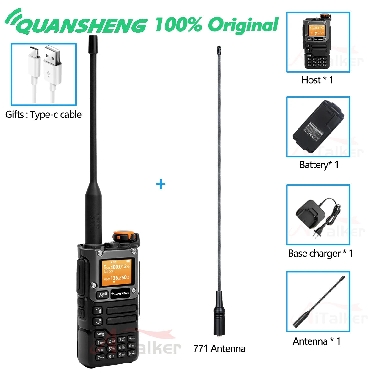 Quansheng UV K5 (8) Walkie Talkie Portable Am Fm Two Way Radio Commutator Station Amateur Ham Wireless Set Long Range Receiver