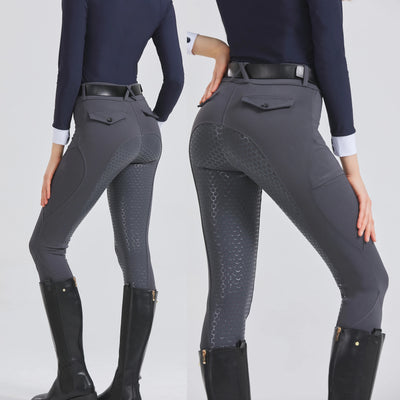 Four Seasons Breeches Women's professional equestrian sports pants riding silicone anti-slip pants wear-resistant high-elastic t