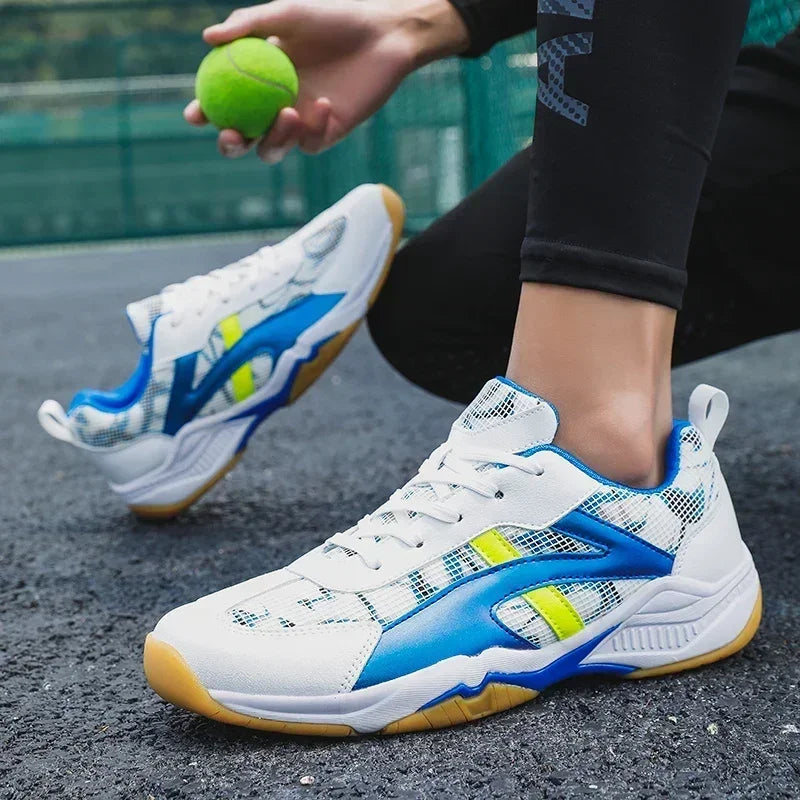 2025 Women Men Pickleball Shoes Court Tennis Sport Badminton Shoes Women Gym Walking Sneakers Mesh Breathable Man Tennis Shoes