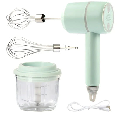 Electric Food Processors Set Portable Blender Mixer Kitchen Tools Hand Mixer Milk Frother Egg Beater Cake Baking Kneading Mixer
