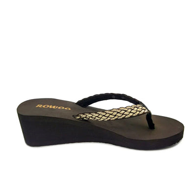 Fashion Clip Toes Flip Flops Women Wedge Sandals Summer Casual Beach Slippers Waterproof 5cm Platform Sandals Female Footwear