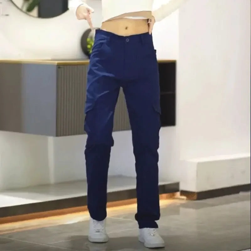 Male Trousers Work Wear Men's Straight Cargo Pants Multipockets Multi Pocket Spring Summer Luxury Luxury Casual Street Cheapest