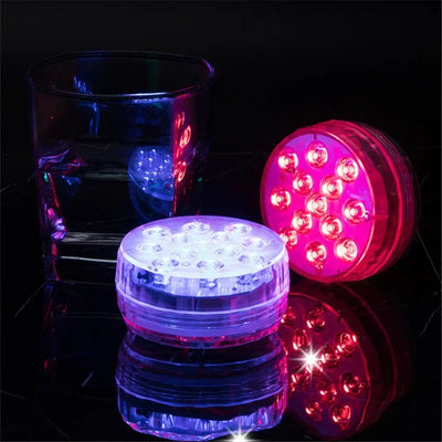 13 LEDs Submersible Light with Remote Control Underwater Night Lamp for Pool Vase Bowl Wedding Party Decoration Underwater Light
