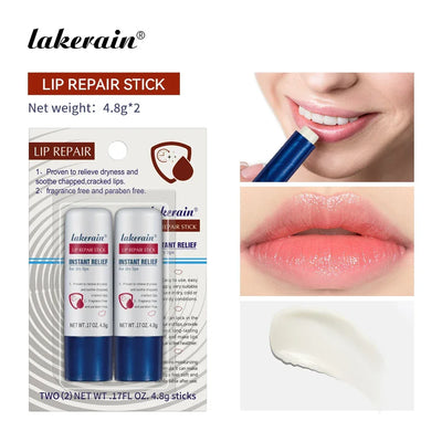 Lakerain Lip Repair Stick 2 Packs Quick Relief Of Dry Moisturizing And Smoothing lip Lines Lip Balm Soothes Chapping Lipstick