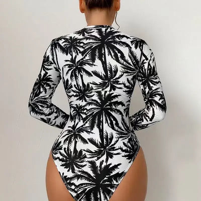 Women Sexy Swimwear One-piece Bathing Swimming Suit Printed Surfing Suits Beachwear Clothing Fashion Bikinis Swimsuit Woman New