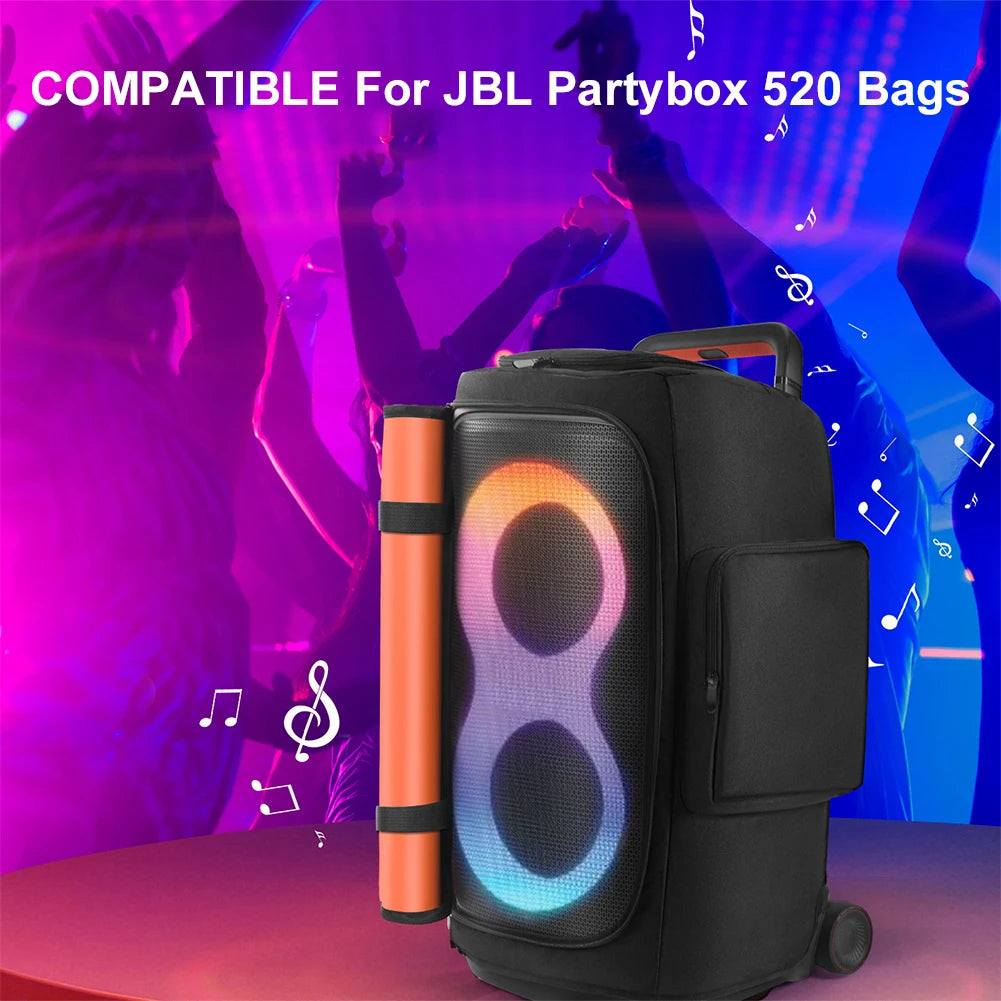 Speaker Dust Case for JBL PARTYBOX 520 Storage Bag Shockproof Portable Carry Tote Bag Double-Sided Speaker Carrying Case Box