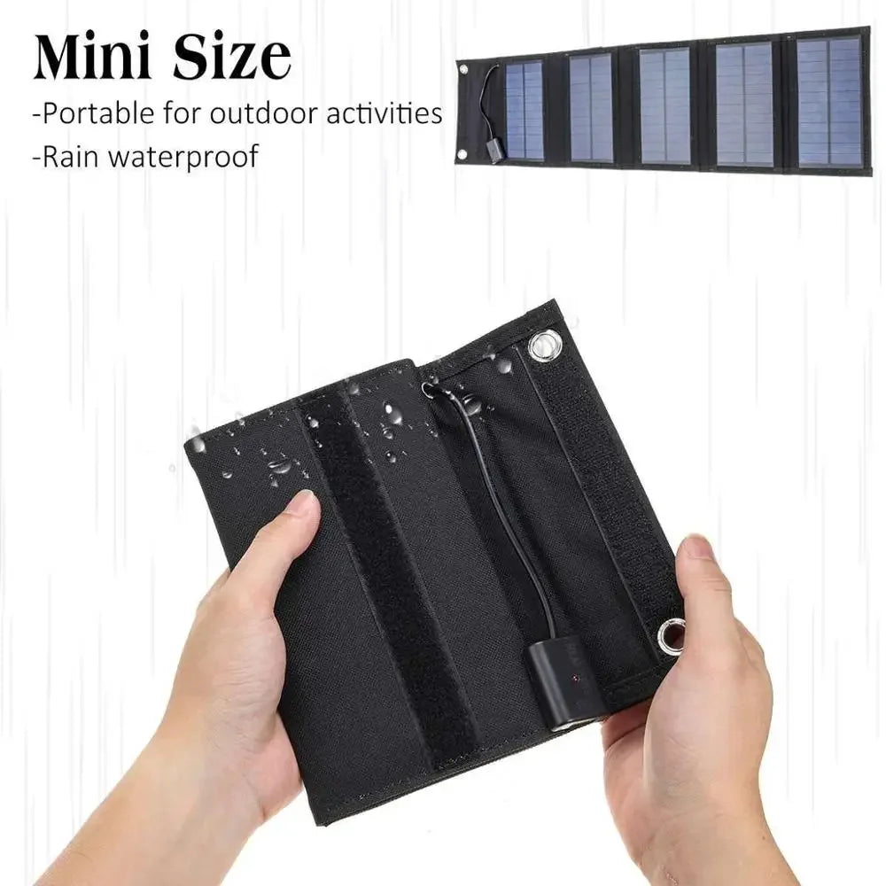Foldable Solar Panel 5V 12W USB Solar Cell Portable Folding Waterproof Solar Panel Charger Outdoor Mobile Power Battery Charger