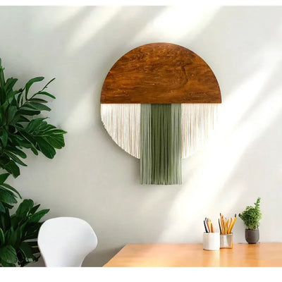 Nordic Handmade Round Woven Macrame Tapestry Room Decor Home and Decoration for Bedroom Livingroom Wall Art Aesthetics Home