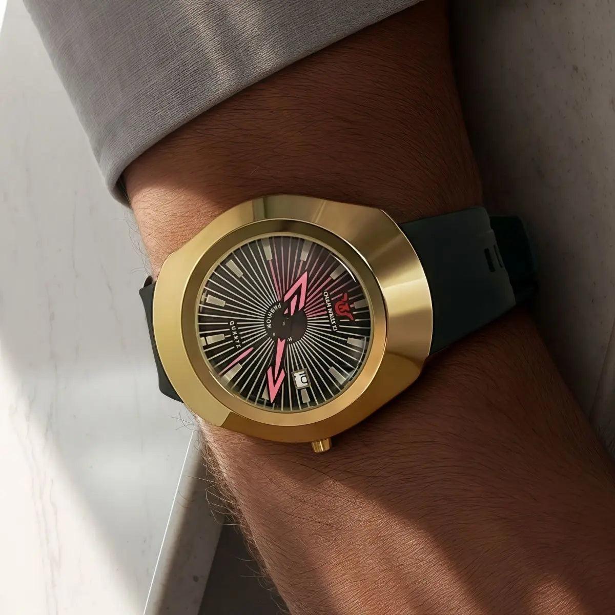 Premium high-end fashion quartz men’s watch – waterproof date display comfortable imported rubber strap