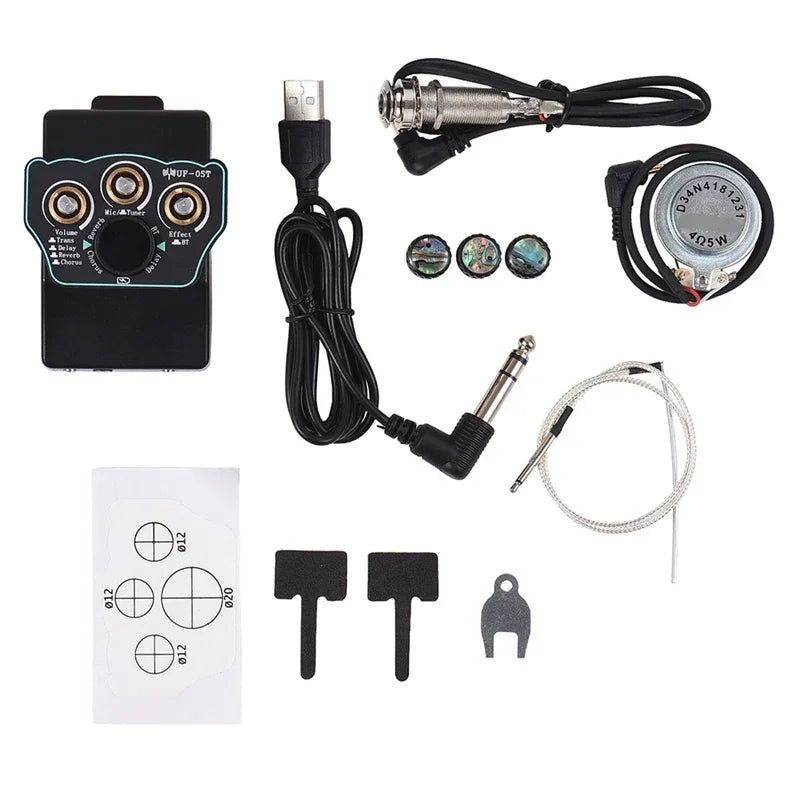 Guitar Pickup Classical Guitar Pickup Vibration Pickup BT Accompaniment Resonance Pickup 3-Band EQ Equalizer Acoustic