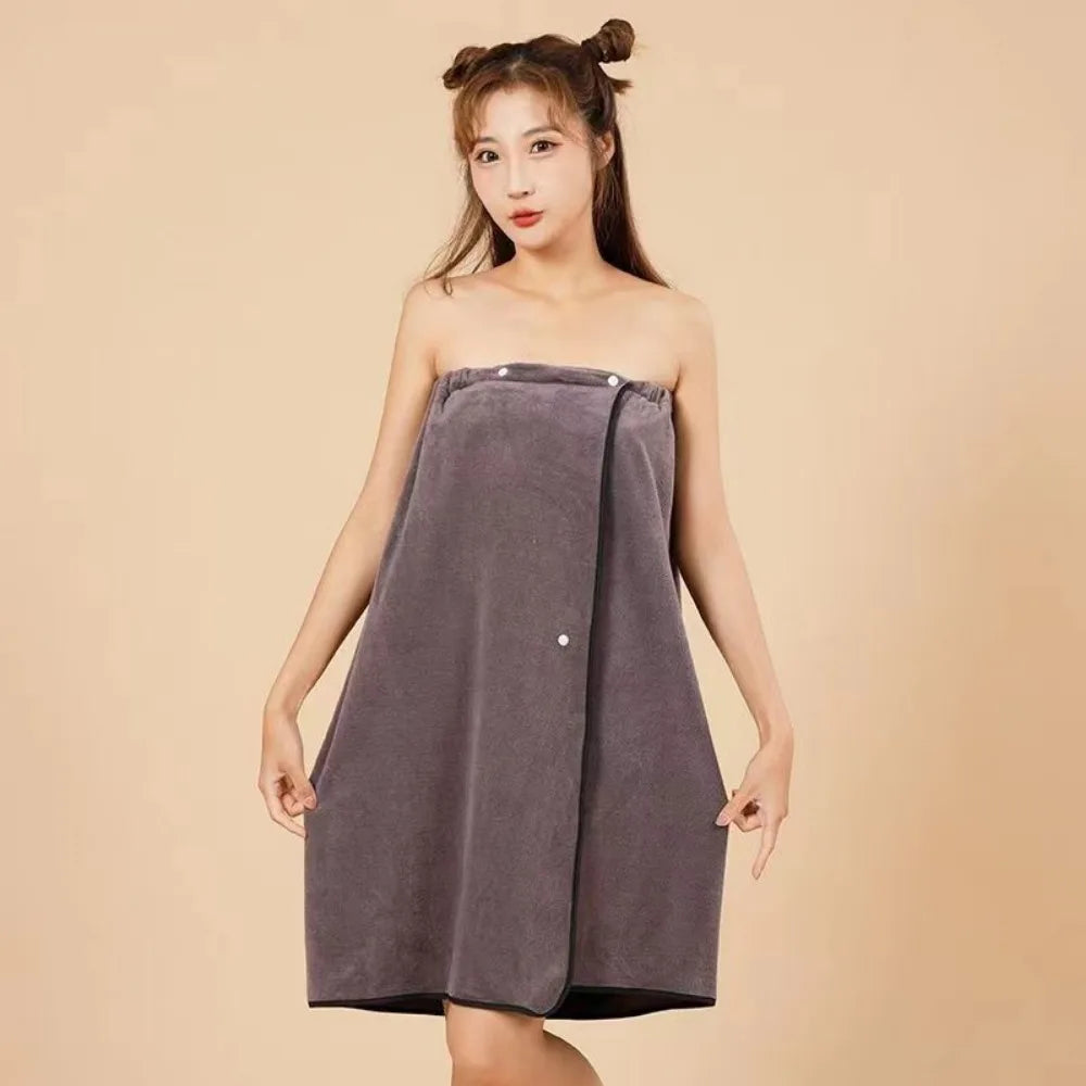 Swimming Bathrobe Microfiber Lady Bathrobe Soft Cartoon Bath Skirt Thickened Quick-drying Spa Bathrobes Summer