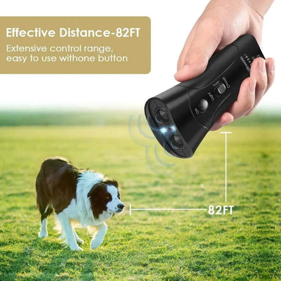 Pet Dog Repeller Anti Barking Stop Bark Dogs Training Device LED Ultrasonic Dogs Adapter Without Battery Pet Supplies Wholesale