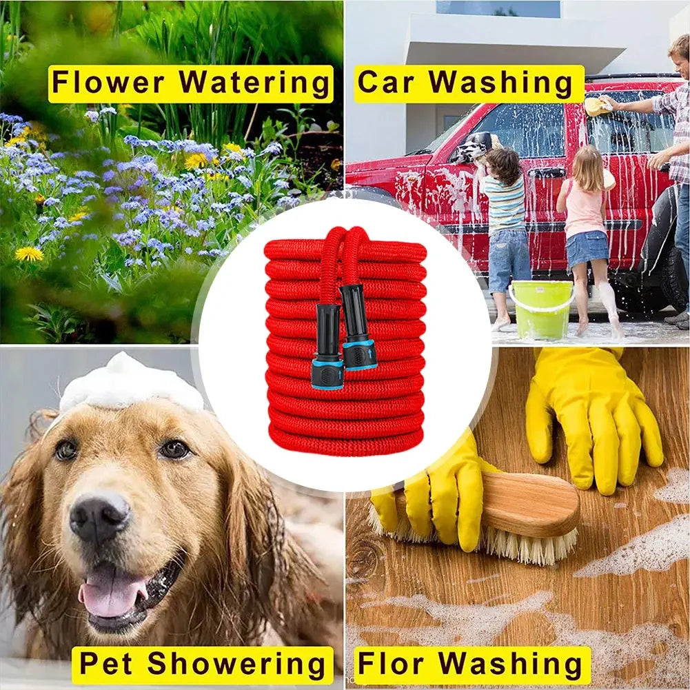 25FT-200FT Expandable Flexible Water Hose Car Wash Hose Water Gun Hose Garden Sprayer Gardening Watering Hose Irrigation Tools