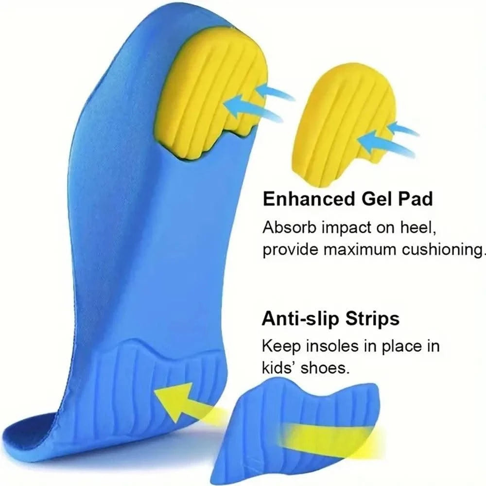 Kids Orthotics Flat Foot High Arch Support Orthopedic Insoles for Children Plantar Fasciitis Comfort Sports Running Shoes Pads