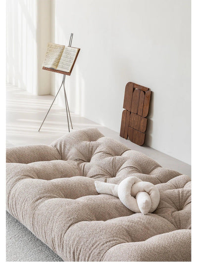 Alpaca Velvet Creamy Style Sofa Bed Foldable for Small Rooms Multifunctional for Lounging Sleeping Lazy Comfort Furniture FYLS