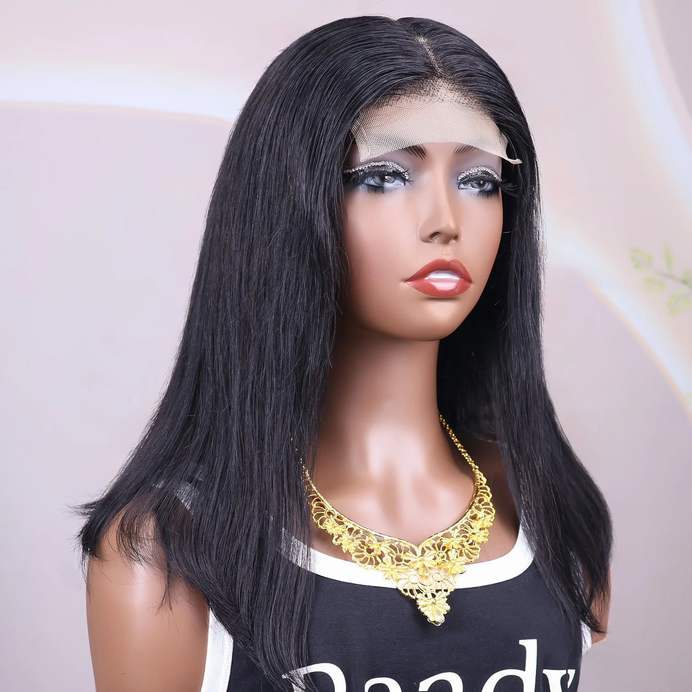 Natural Black Human Hair Short Bob Wigs 200% Density 4x4 Transparent Straight Vietnamese  Human Hair Lace Front Wigs 8-14 inch